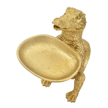 KROKODYL GOLD 23X15X26,5 cm